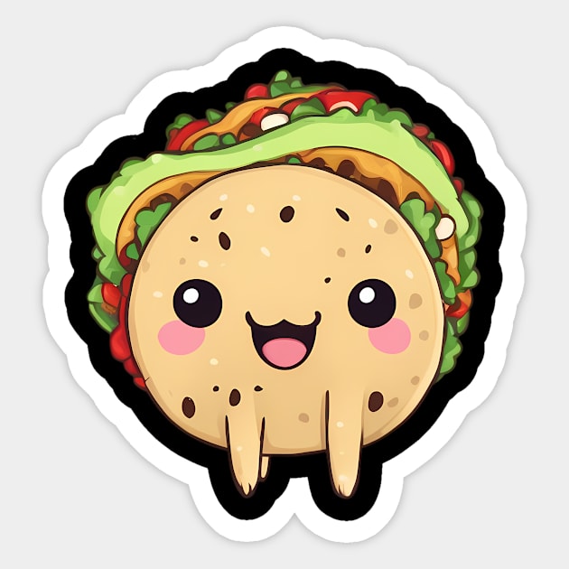 Cute Taco Sticker by animegirlnft